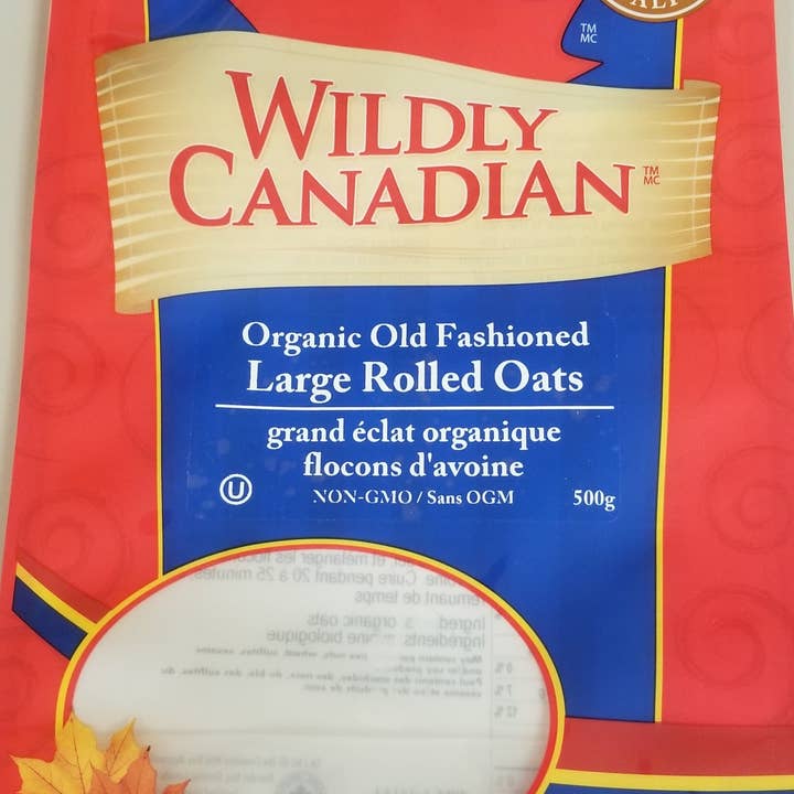 Organic Old Fashioned Large Rolled Oats Non-GMO for wholesale by Wildly Canadian
