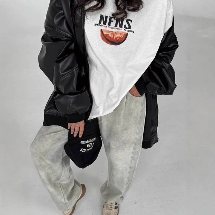 Damen Minimalistisches Text Baumwoll-T-Shirt N25A395 für den Großhandel von alberalkirk