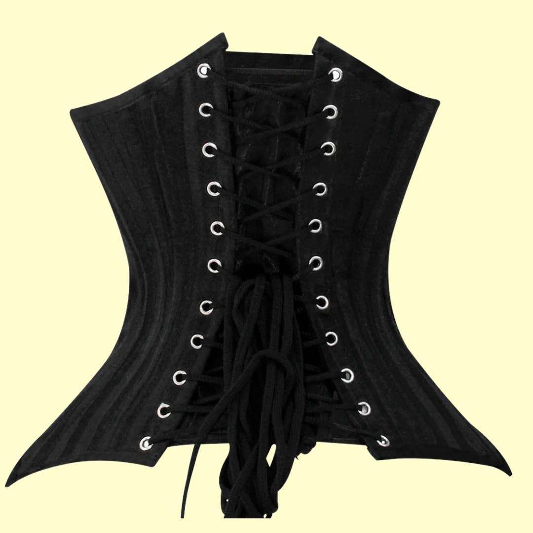 Attire Fashion Club - Wholesale Corset - Women's - Underbust Black Brocade Corset for Women - Waist Training1