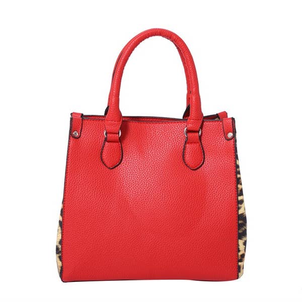 Nima Accessories Inc - Wholesale Tote Bag - Women's - Ladies Faux Leather Animal Print Side Tote Handbag