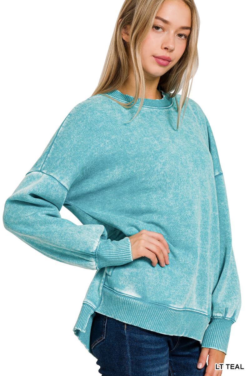 42POPS - Wholesale Sweatshirt - Women's - ',,, Fleece Hi Low Hem Pullover With Pockets67