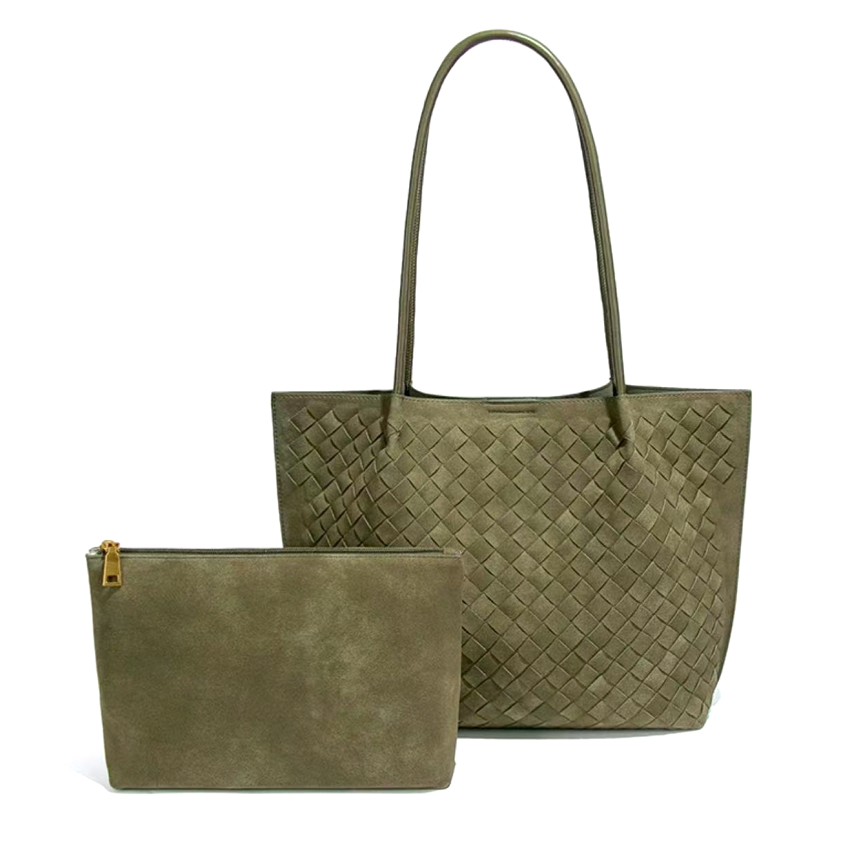 Pretty Persuasions – wholesale Bärkasse - Dam – P25095 Mockaliknande vävd mikrofiberväska i läder med påse2