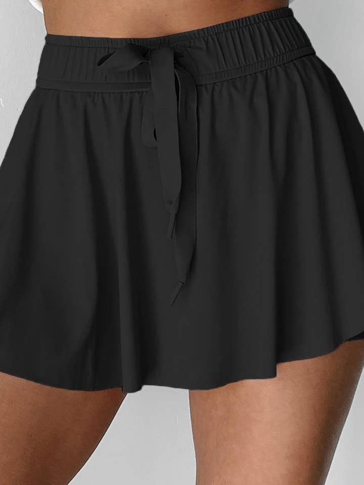 Jupes-short de tennis à taille haute avec cordon de serrage et doublure pour la vente par Umorger