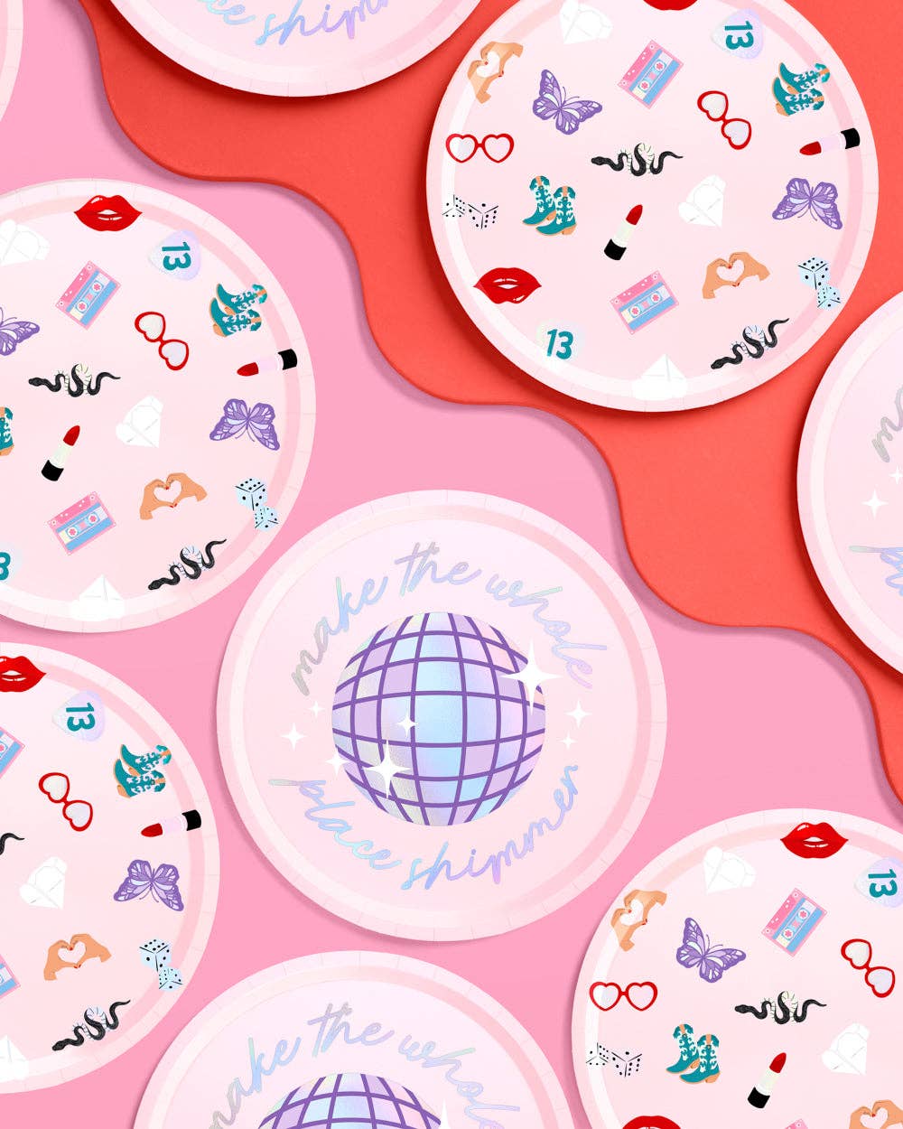 xo, Fetti - Vente Assiette jetable - Assiettes de fête Taylor Swift Eras | 24 assiettes de 9 pouces5