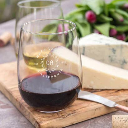 Custom 17 Oz. Stemless Wine Glass for wholesale by Mercantile 12