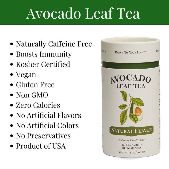 Avocado Tea Co. - Vente Thés santé/détox - Feuille d'avocat naturelle - Caisse en gros (6 boîtes)5