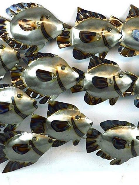 Metal School Fish for wholesale by White Elephant