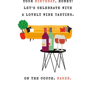 PALS COUCH BIRTHDAY GREETING CARD 4.5 x 6.25" for wholesale by Calypso Cards LLC