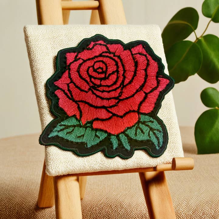 ¡Parches bordados con rosas para gorra de camionero!  para venta al por mayor de Patchgram