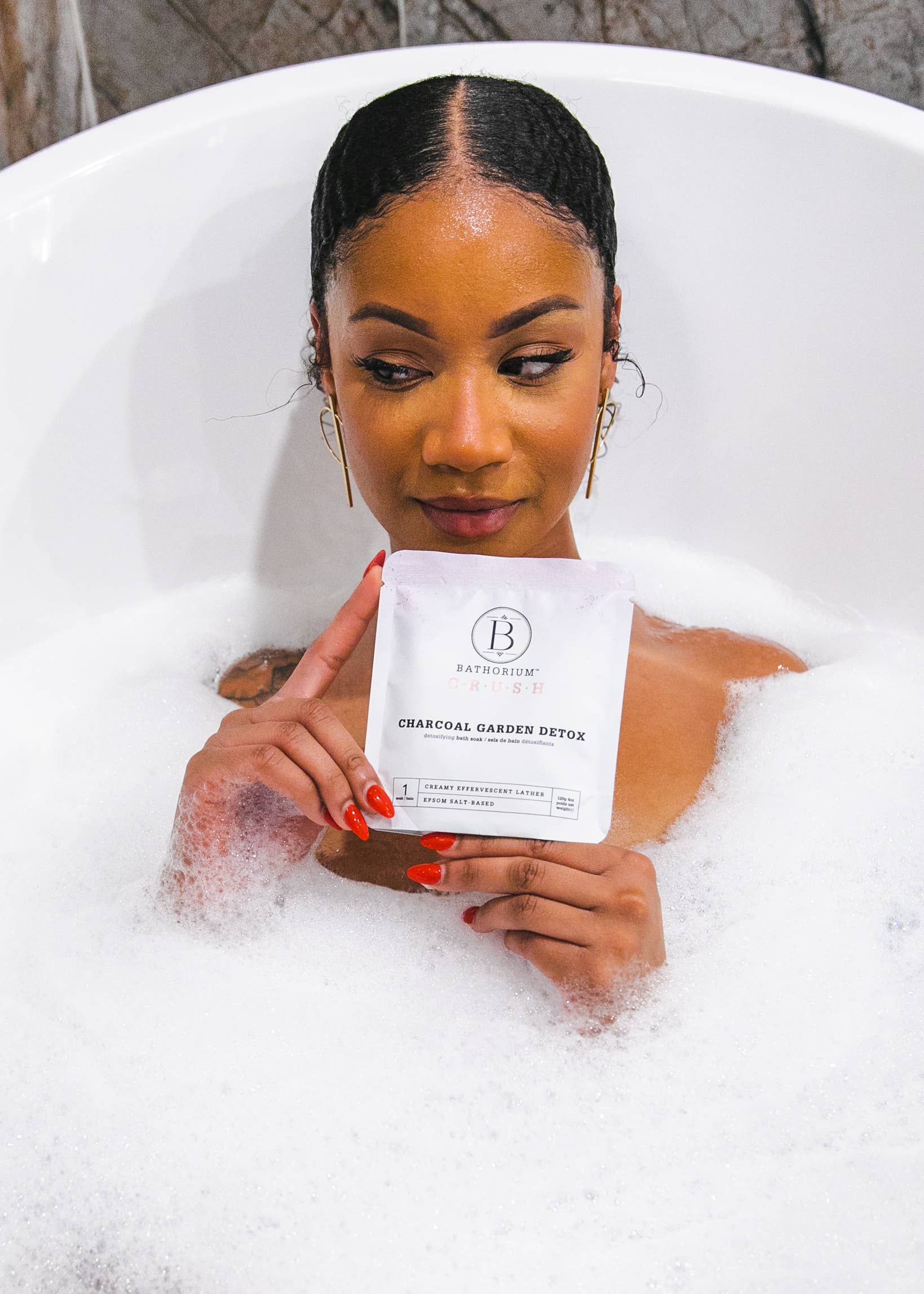 Bathorium - Vente Lait de bain - Charcoal Garden Detox Crush bain tremper 120 g3
