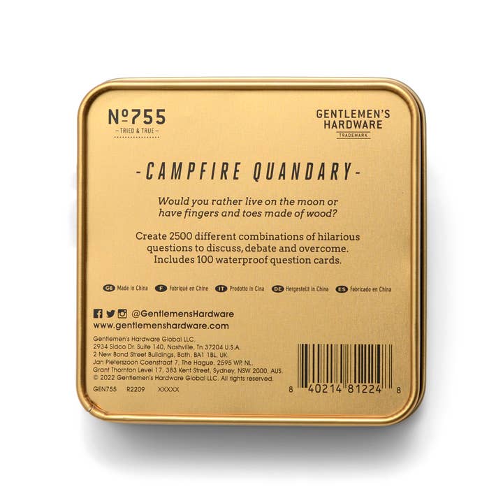 Gentlemen's Hardware - Wholesale Card Game - Campfire Quandary Card Game