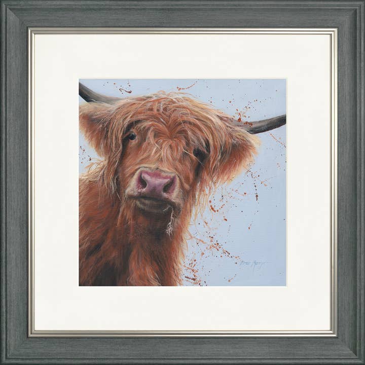 Impression carrée Betsy Blue (13 « ou 19") pour la vente par Bree Merryn Art Ltd