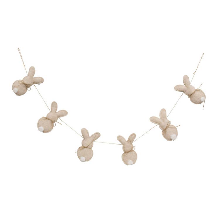 Fuzzy Tail Bunny Garland - 57” for wholesale by CWI Gifts