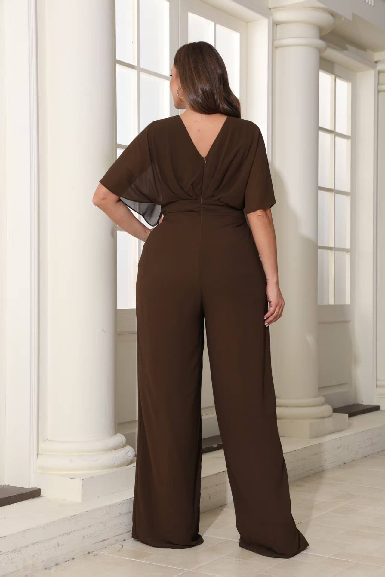 Lucas & Emma - Sarl RJ & co - Wholesale Gown - Women's - Chic formal fluid dressy outfit with defined waist1