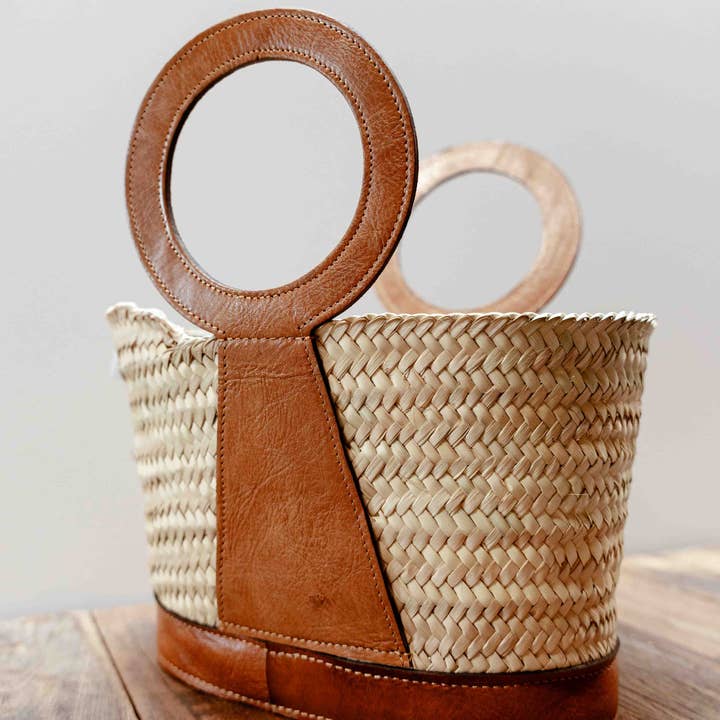 Leather Trim Herringbone, Keystone Panel for wholesale by Medina