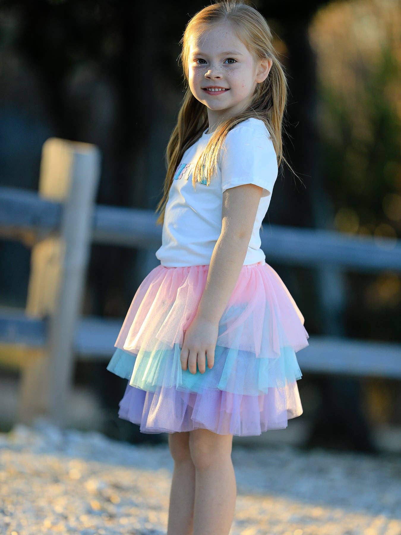 Rylee Faith Designs - Wholesale Top en rok-set - Kinderen - Set voor meisjes met katoenen T-shirt met ‘SWIFTIE’ applicatie en gaze rok2