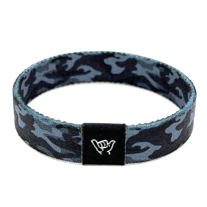 Hang Loose Bands - Wholesale Woven/Braided Bracelet - Midnight Camo Wristband Bracelet
