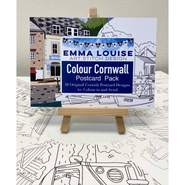 Emma Louise Art Stitch - Wholesale Postcard - Colour Cornwall – Pack of Cornwall Colour In Postards