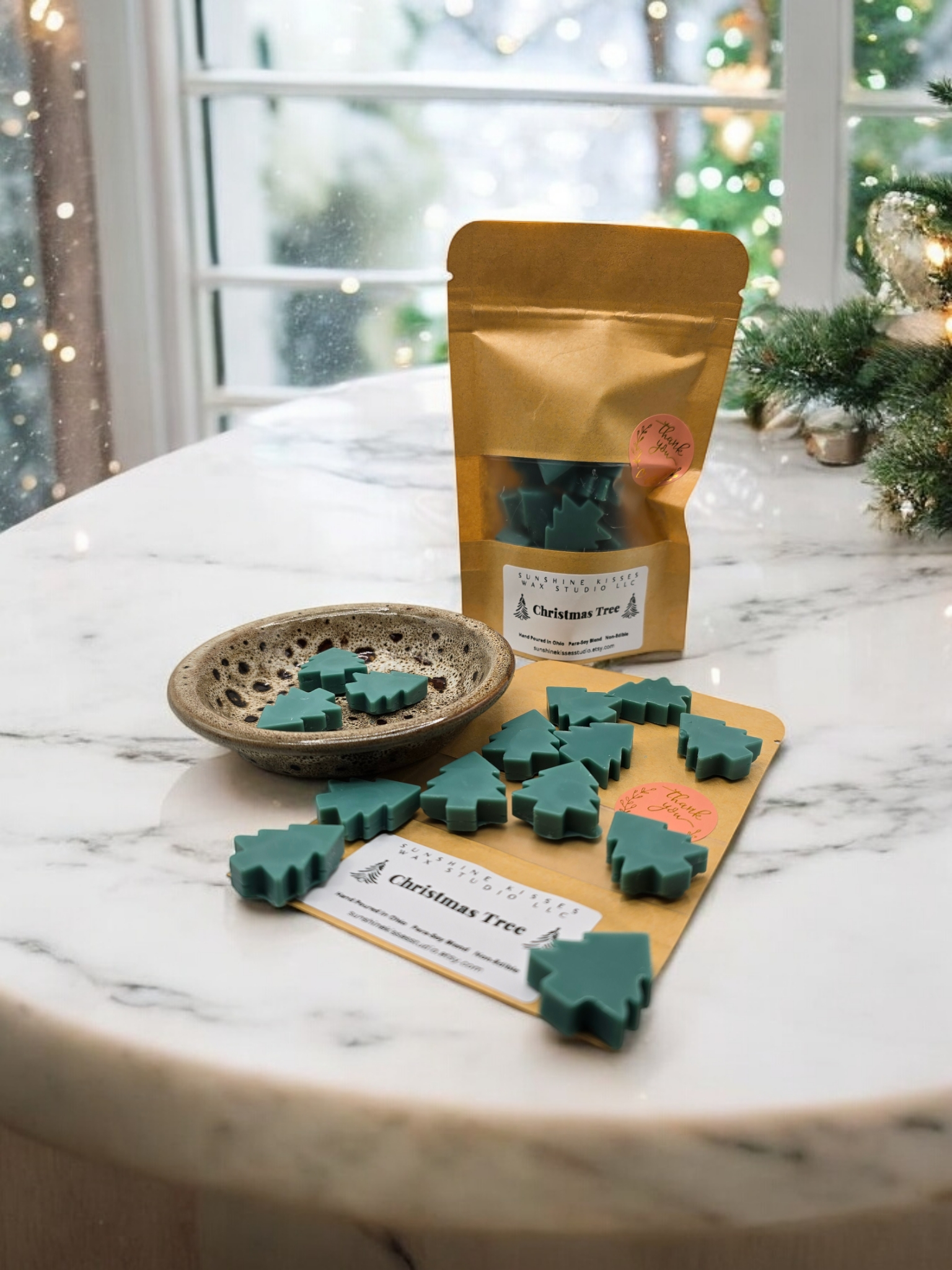 Sunshine Kisses Wax Studio LLC - Vente Fondants - La cire pour sapin de Noël fond 2
