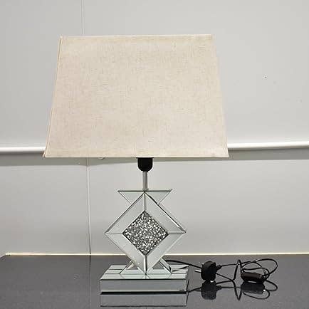 Silver Glitter Crushed Diamond Table Lamp Shade for wholesale by DEENZ