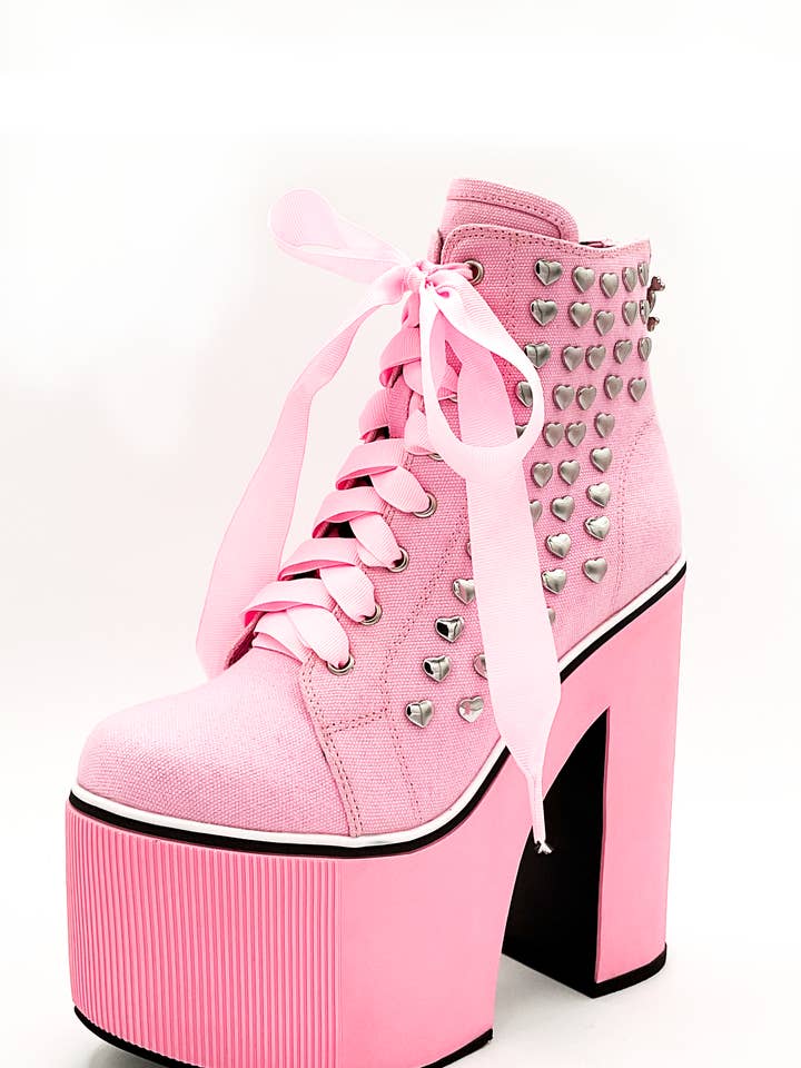 Charla Tedrick Footwear - Wholesale Platform Heels - Women's - Heartcore Platform Sneaker - Pink1