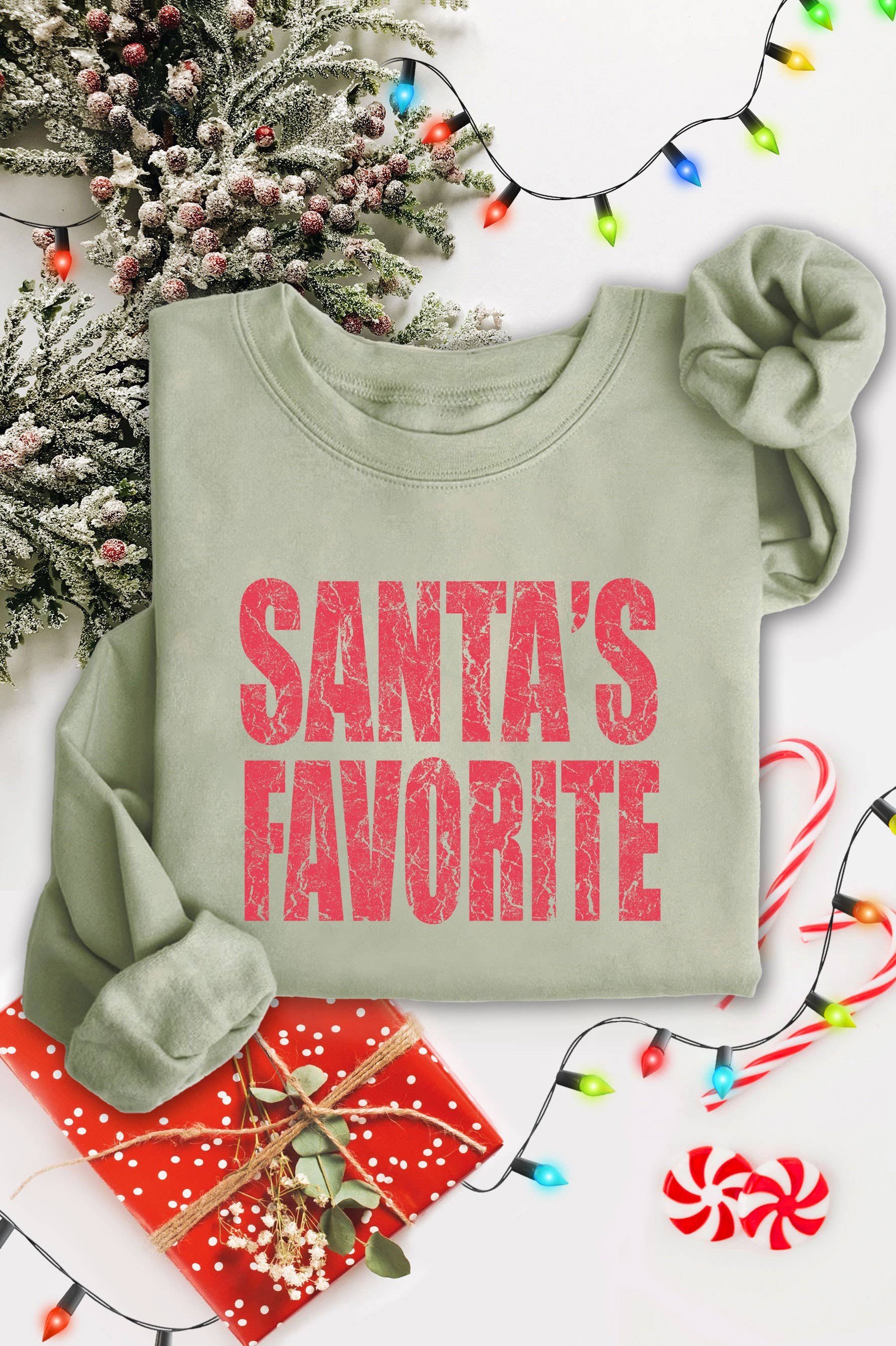 Rustee Clothing - Venta al por mayor Sudadera estampada - Mujer - SUDADERAS GRÁFICAS CEPILLADAS FAVORITAS DE SANTA2