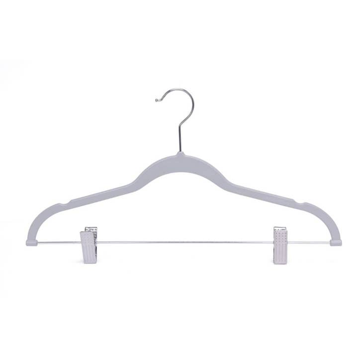 PL053 Plastic Skirt Hangers - Gray - 80 Hangers for wholesale by Quality Hangers