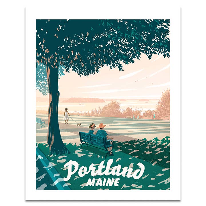 Portland, Maine Print for wholesale by Kat Maus Haus Illustration