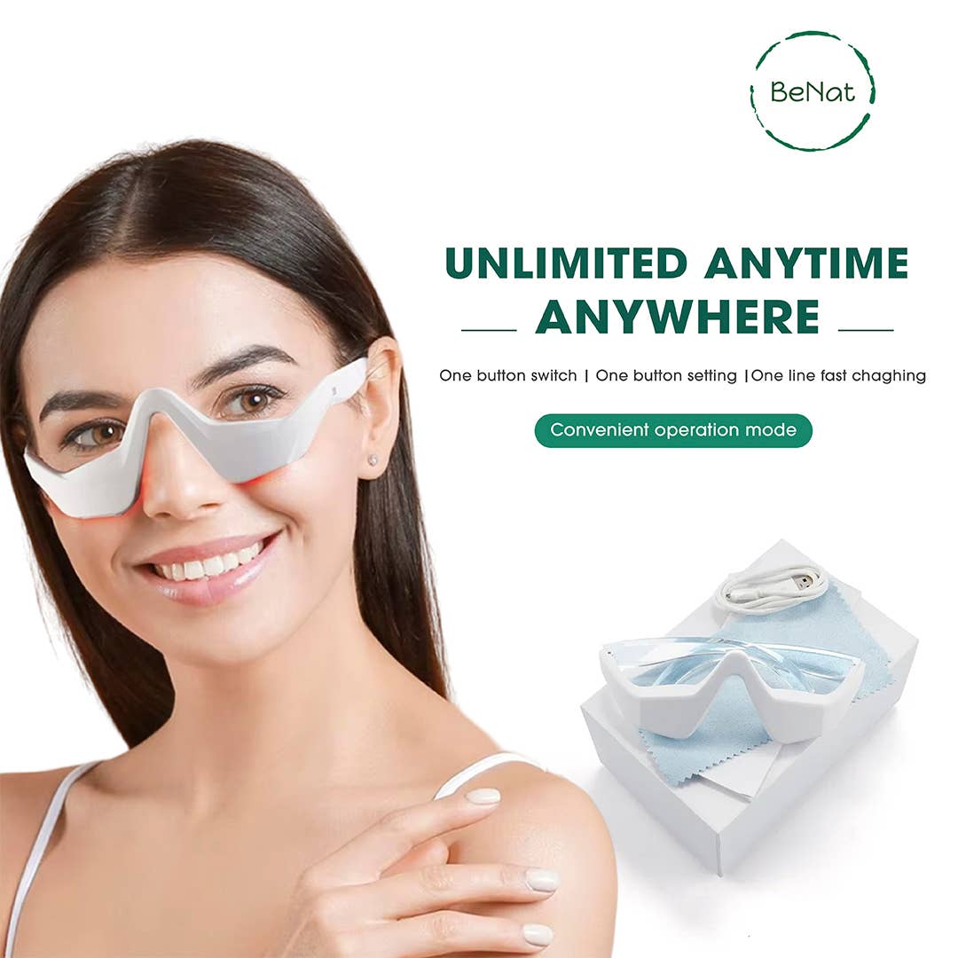 BeNat - Wholesale Electronic Skincare Device - Under-Eye Red Light Therapy Skin Rejuvenation and Relaxation Massager6
