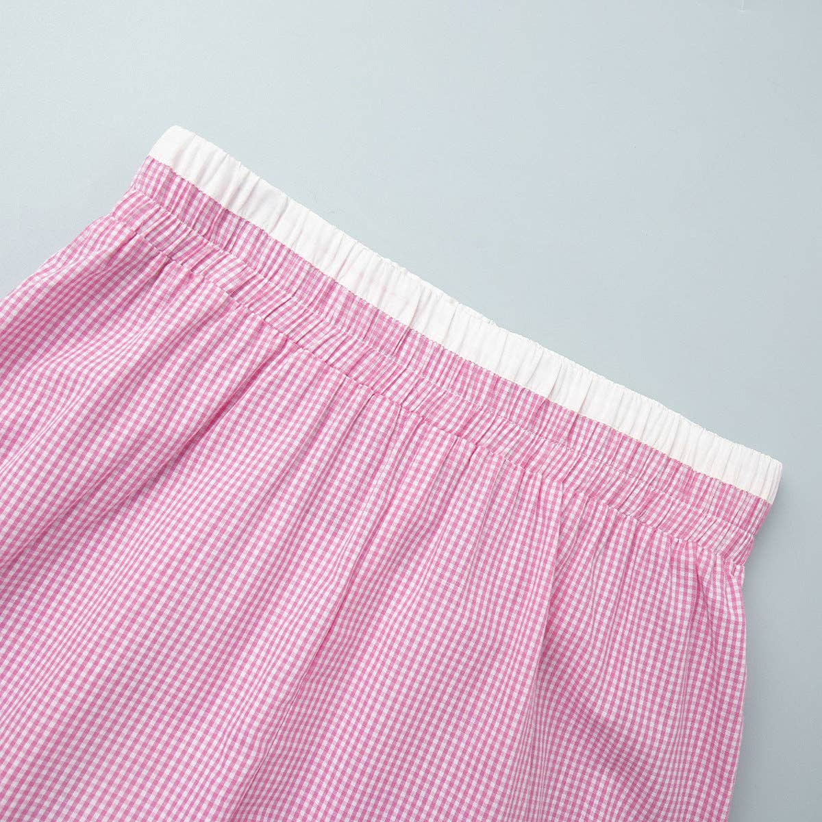 Dipped Shop - Vendita all'ingrosso Completo pigiama - Donna - Set Pigiama a Maniche Lunghe con Contrasto di Colore a Quadri DP25F8816