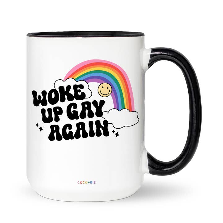 coco+bie designs - Wholesale Coffee Mug - Woke Up Gay Again Mug - LGBTQ Pride Month Love Wins Equality