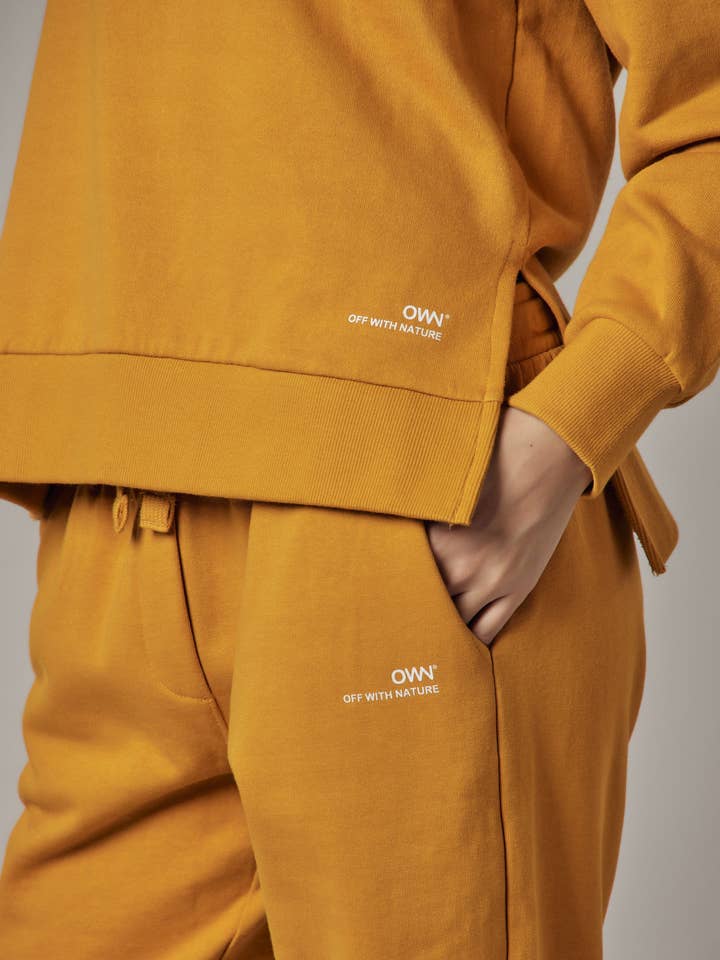 Ecru Hooded Sweatshirt with Side Slits for wholesale on Faire22