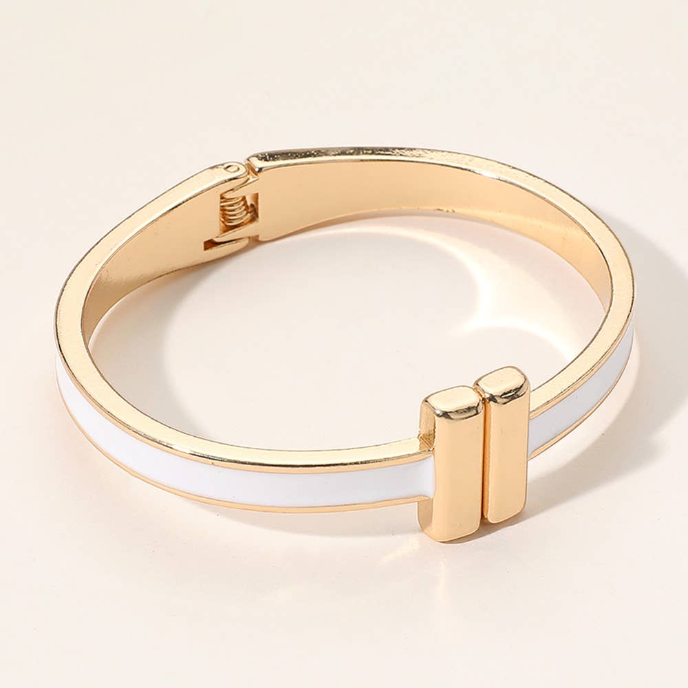 Sensibling Corp. - Wholesale Bangle Bracelet - Metal Bar Tip Enamel Hinged Bangle Bracelet7