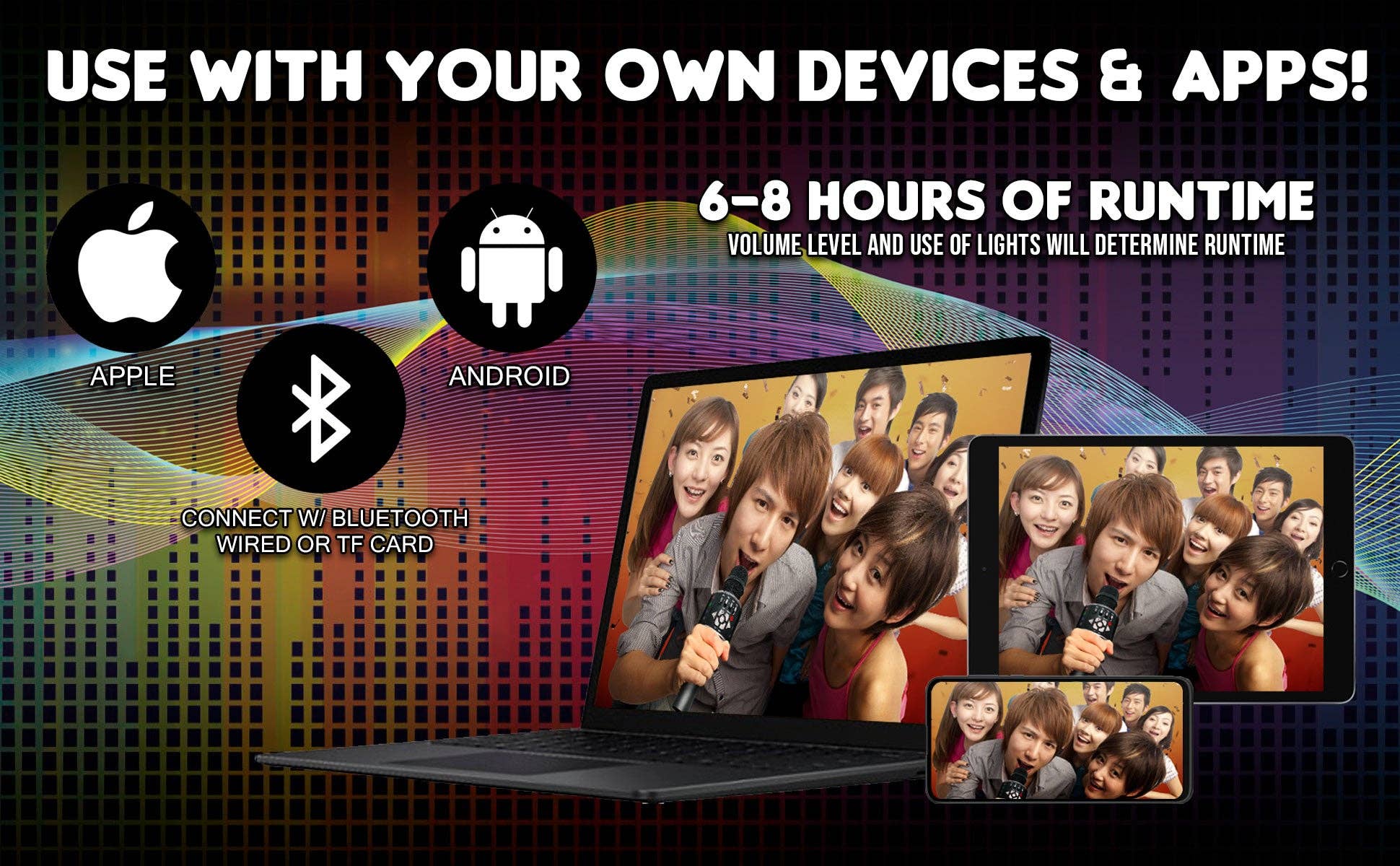 Mainstream Source - Wholesale Musical Instrument - Mainstream Source® Wireless Bluetooth Karaoke Microphone – H3