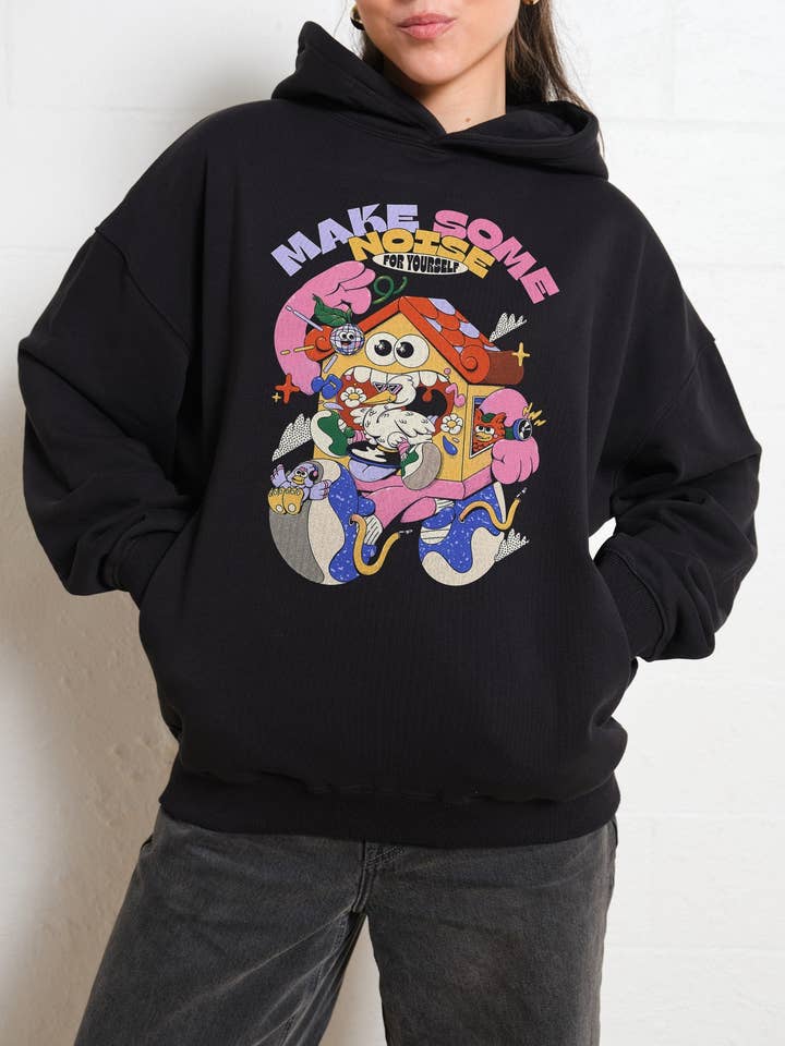 Make Some Noise Hoodie voor wholesale door Threadheads