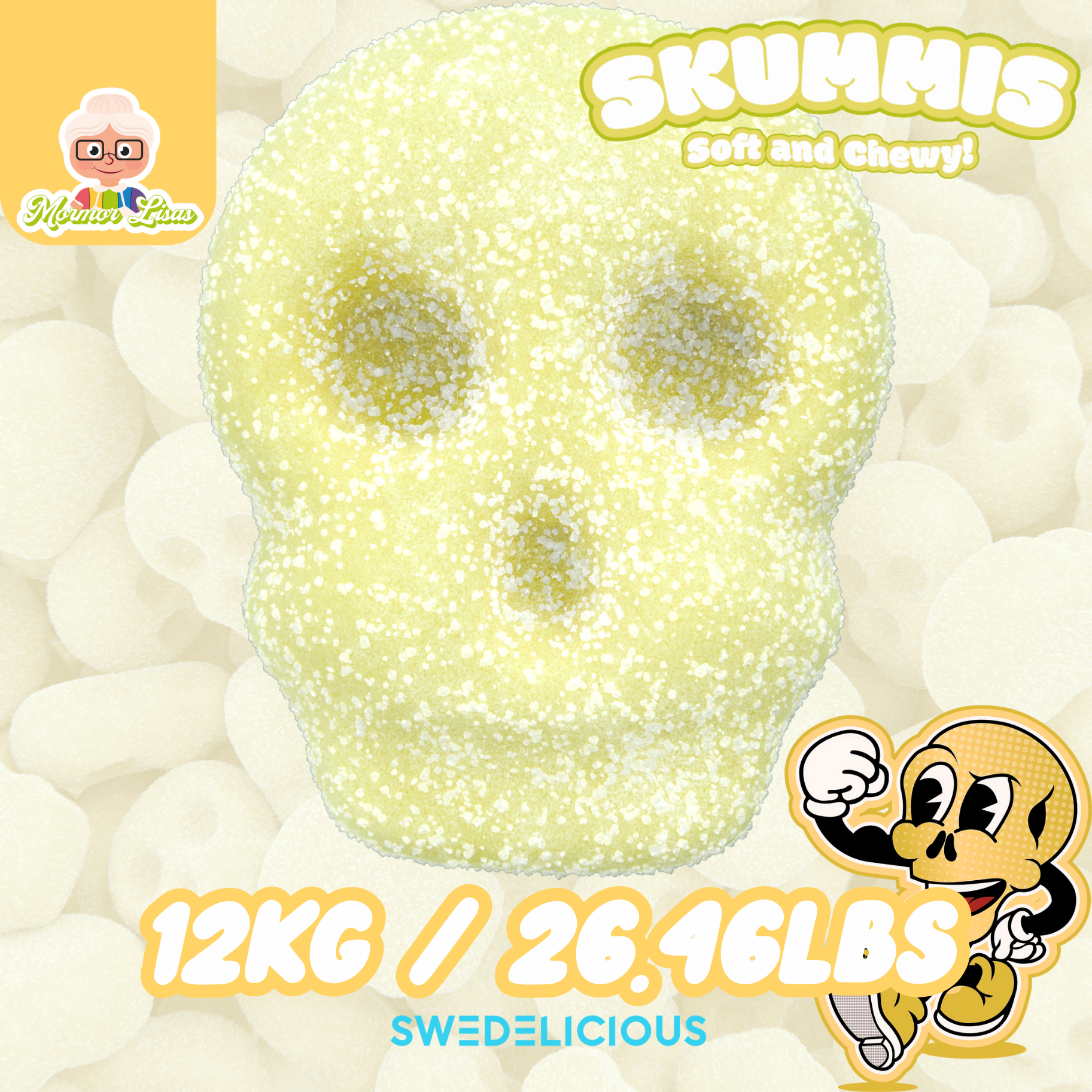 Swedelicious - Swedish Candy - Wholesale Marshmallow - Skummis Tropical Sour Foam - Swedish Candy - Pick and Mix2