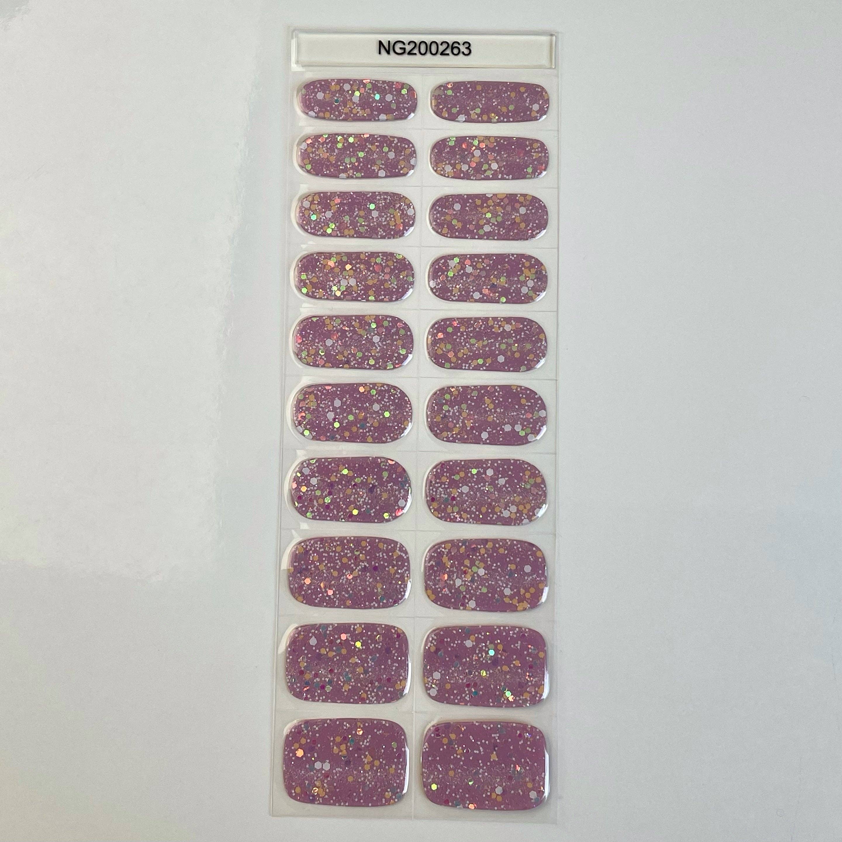 Pink Rhubarb Super Jellies DIY Semi Cured Gel Nail Wraps for wholesale on Faire6