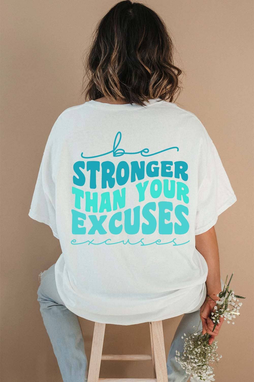 Jaylanie - Vente T-shirt sérigraphié – femme - T-shirt graphique Be Strong0