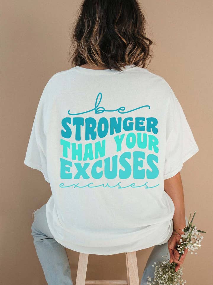 Jaylanie - Vendita all'ingrosso Maglietta serigrafata - Donna - T-shirt con grafica Be Strong0