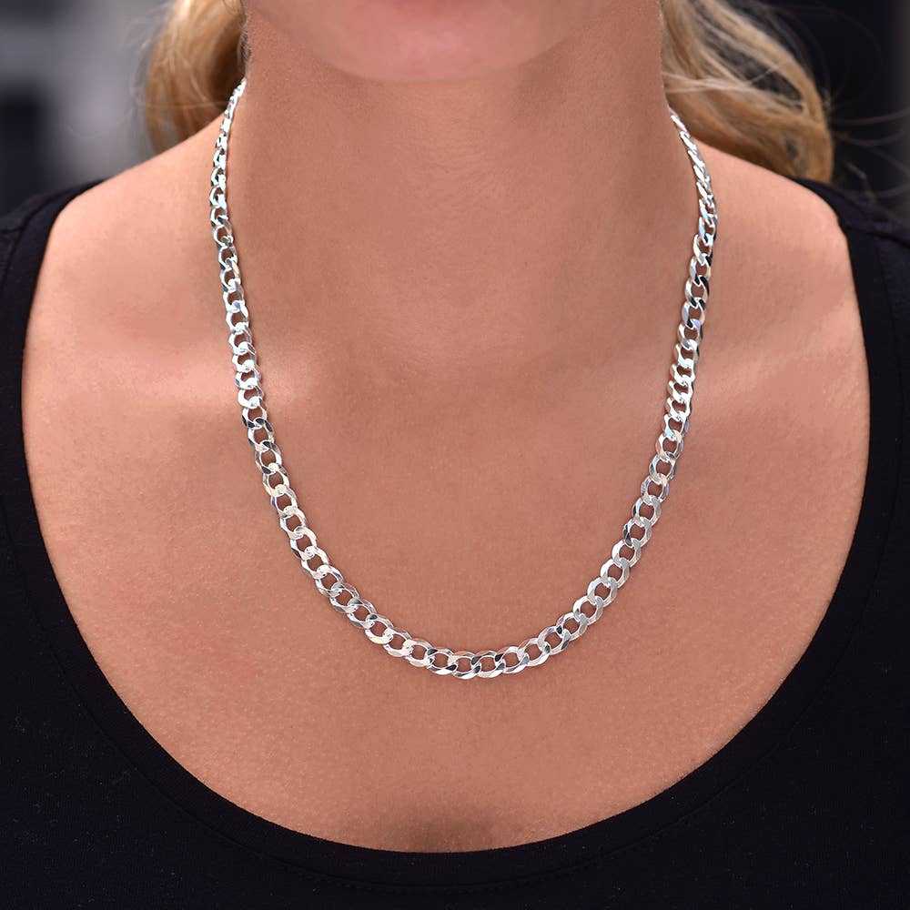 NYC Sterling - Venta al por mayor Collares de cadenas y eslabones - Cadena de eslabones cubana de plata esterlina maciza auténtica de2