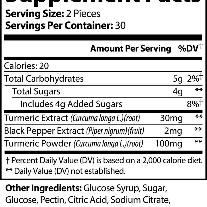 Vendercartllc - Vendita all'ingrosso Vitamine/integratori orali - Gummies alla curcuma5