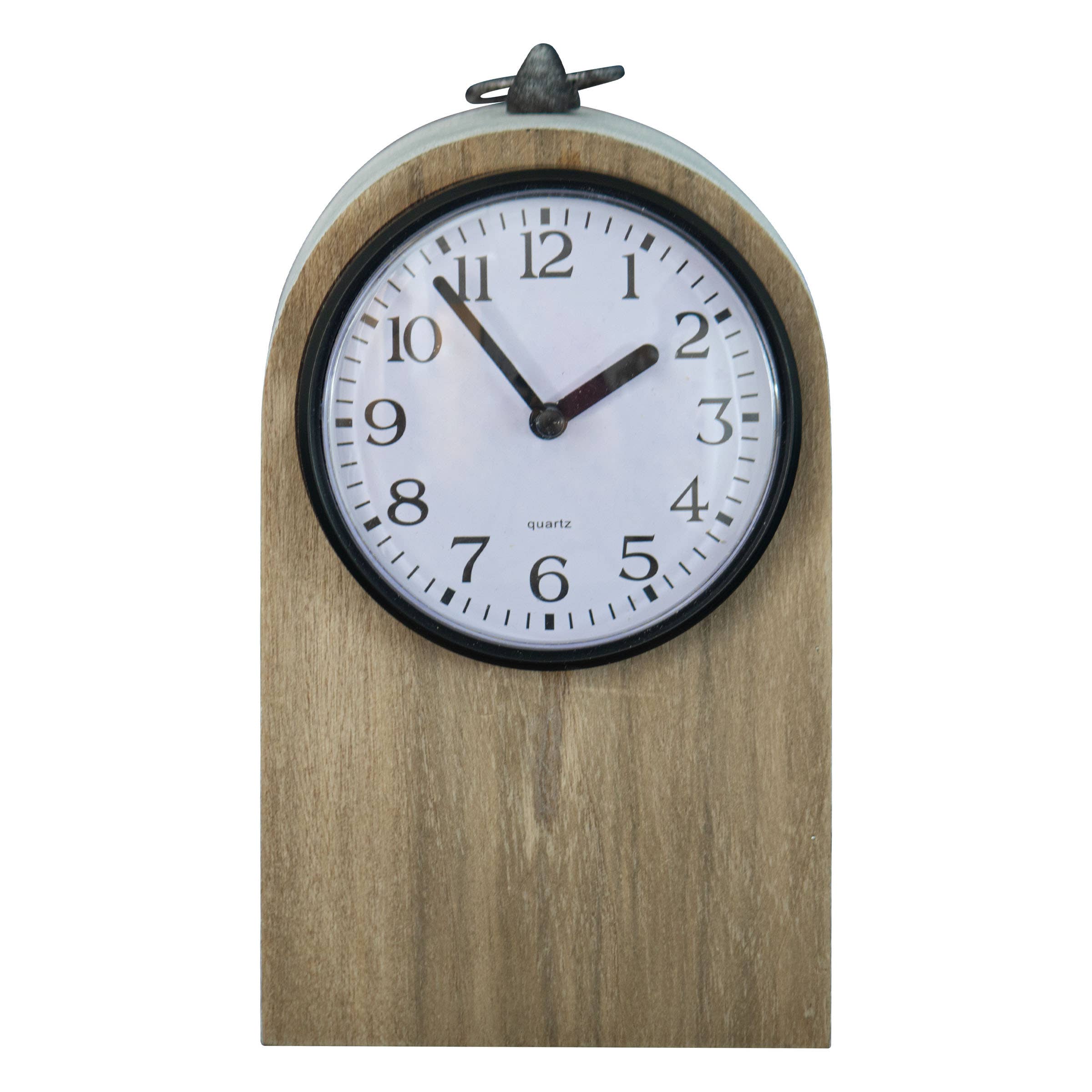 Foreside Home & Garden - Wholesale Desk Clock - Maxwell Rustic Wood Battery Operated Tabletop Clock1
