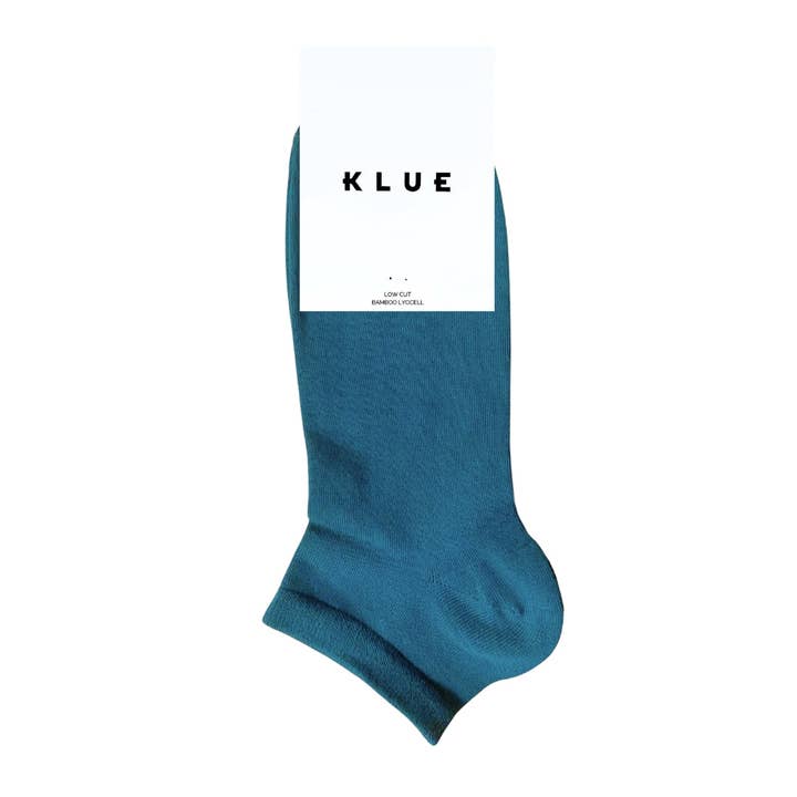 KLUE Ankle plain socks in Lyocell | Deep Teal for wholesale by KLUE