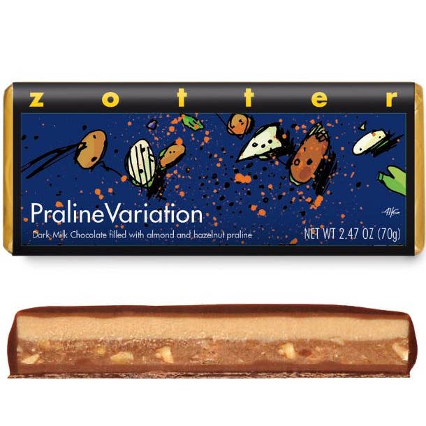 Praline Variation (Hand-scooped Chocolate) for wholesale by Zotter Chocolates