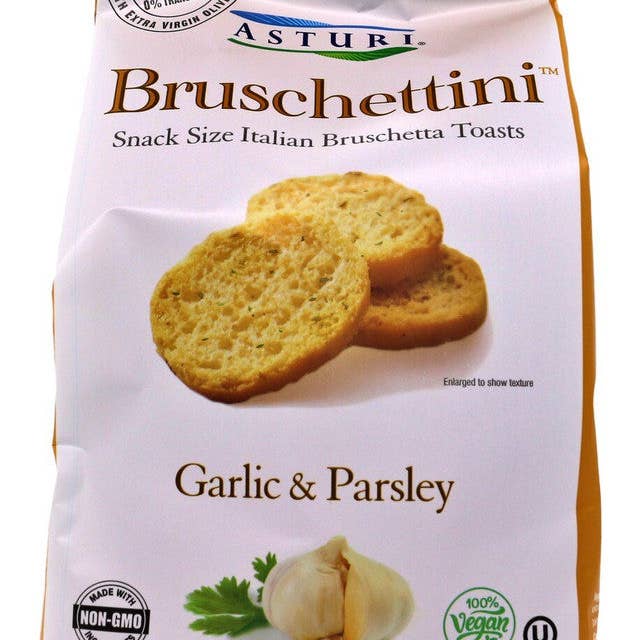 Wholesome Good - Wholesale Crackers - Asturi Garlic & Parsley Bruschettini 4.23 oz