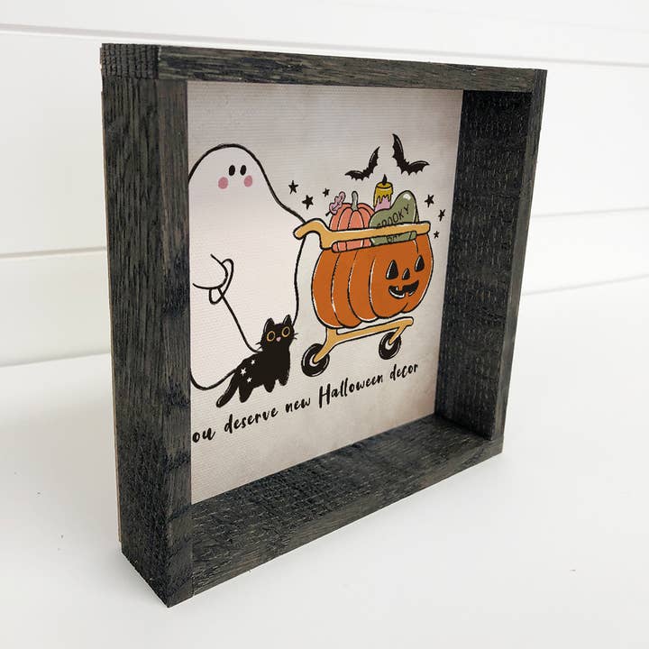 Hangout Home - Wholesale Sign - You Deserve New Halloween Decor Cute Ghost1