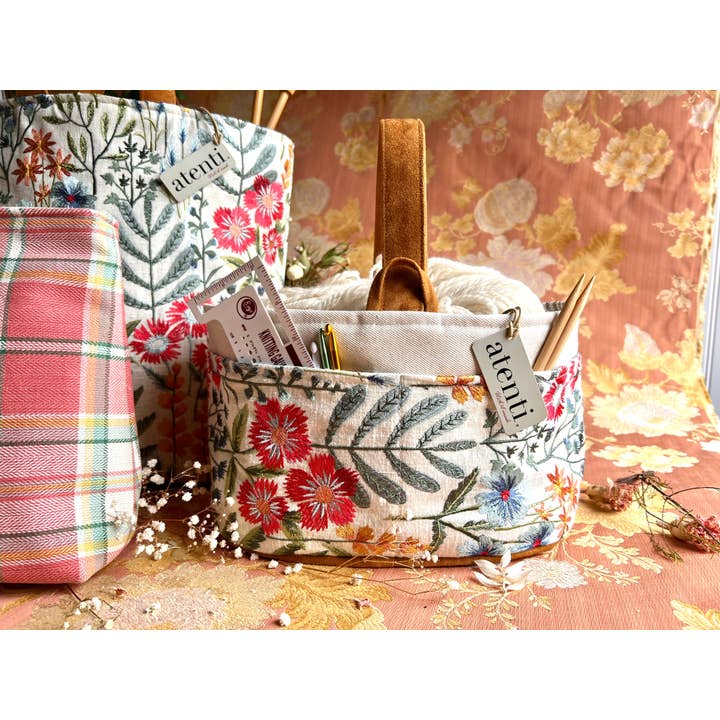 Atenti - Wholesale Knitting/Crochet Supplies - Knitting and Crochet Organizer Project Bag: Wildflower Caddy2