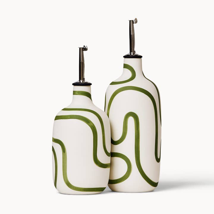 Oil / Vinegar Cruets - Meadow Outline for wholesale by Franca