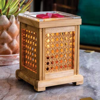 Wood & Cane Vintage Bulb Illumination Warmer - RRP $49.95 - Wholesale for wholesale by Candle Warmers Australia