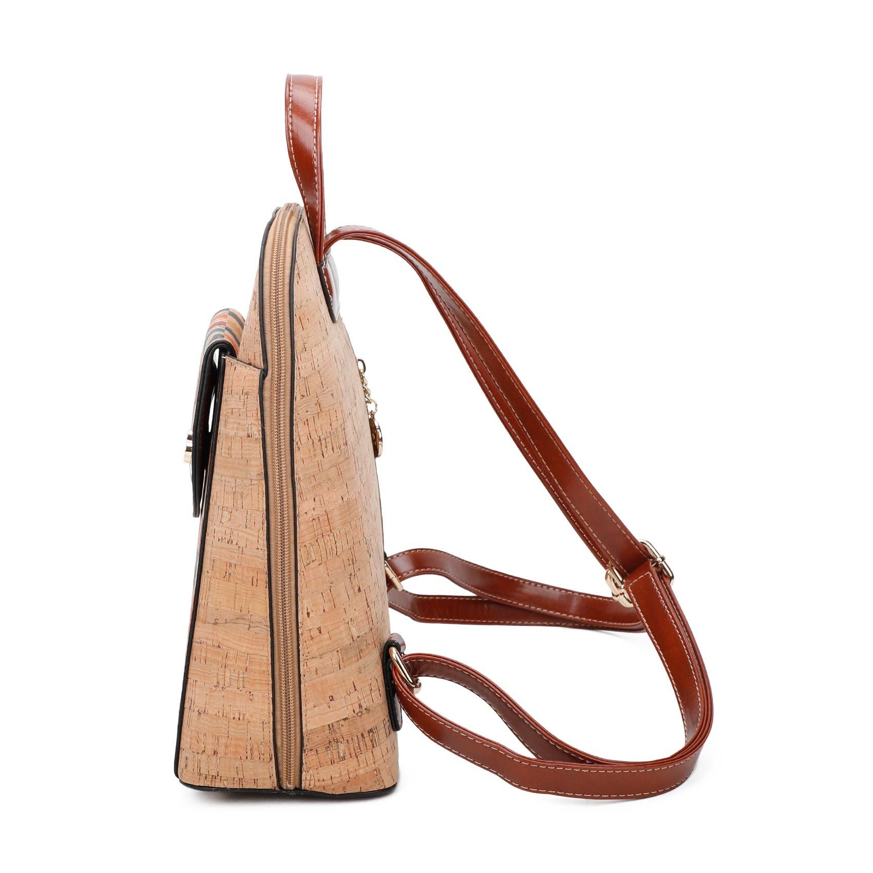 Superbia - Wholesale Backpack - Women's - Medium Size Cork Backpack -58886